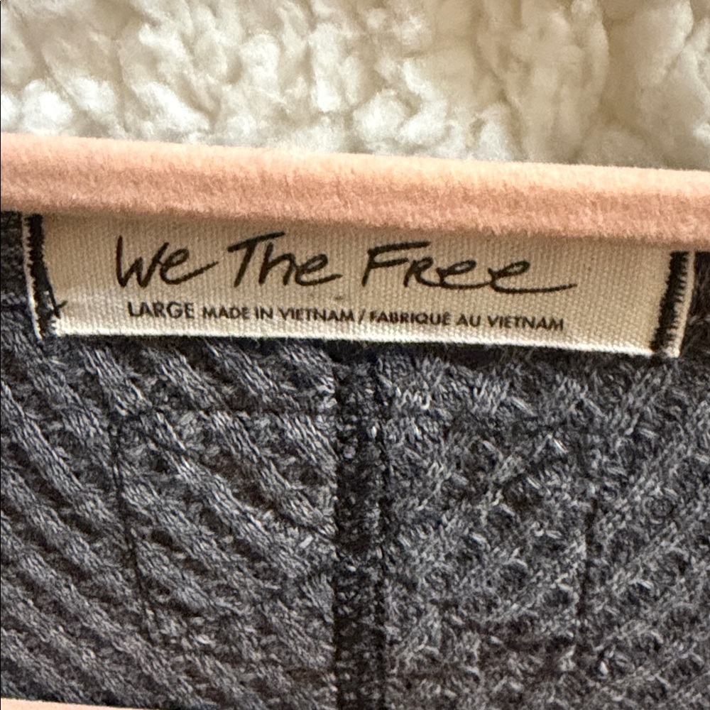 We The Free Gray Waffle Knit Top - Picture 2 of 2
